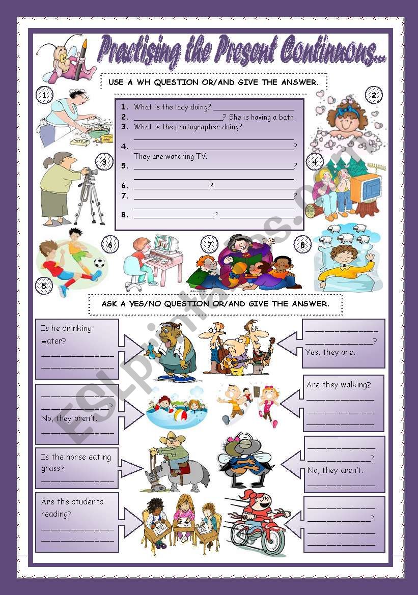 PRACTISING THE PRESENT CONTINUOUS (2)