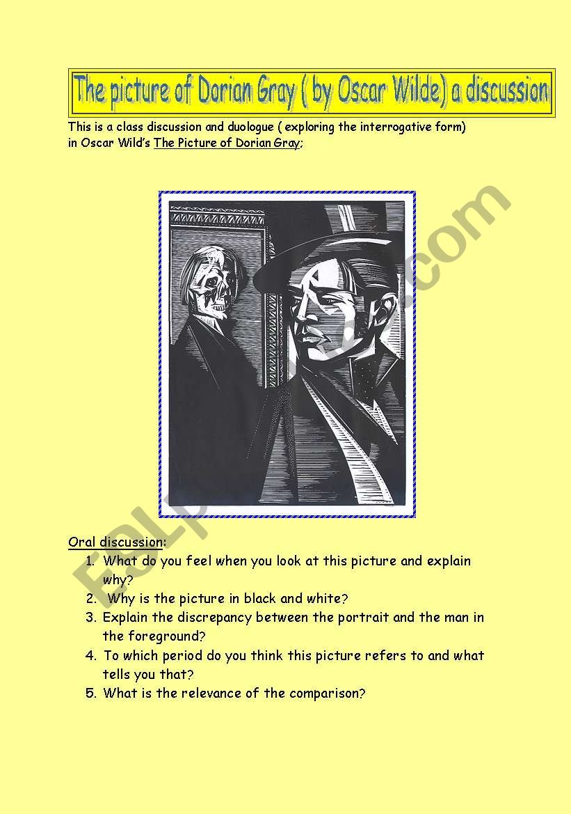 Interrogative: The picture of Dorian Gray : A duologue