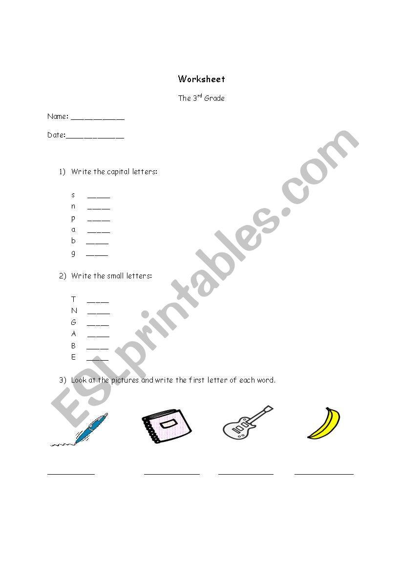 letters recognition worksheet