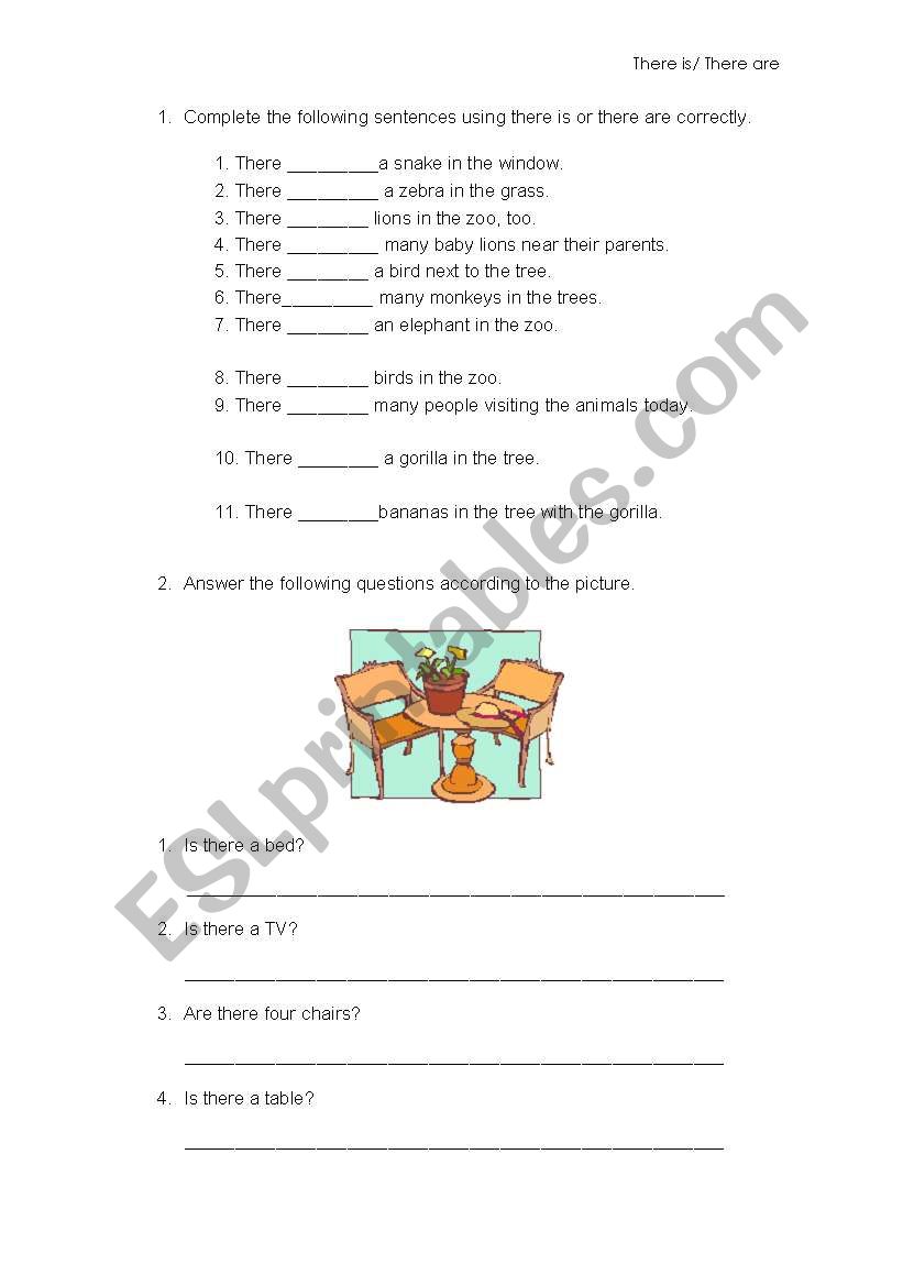 there worksheet