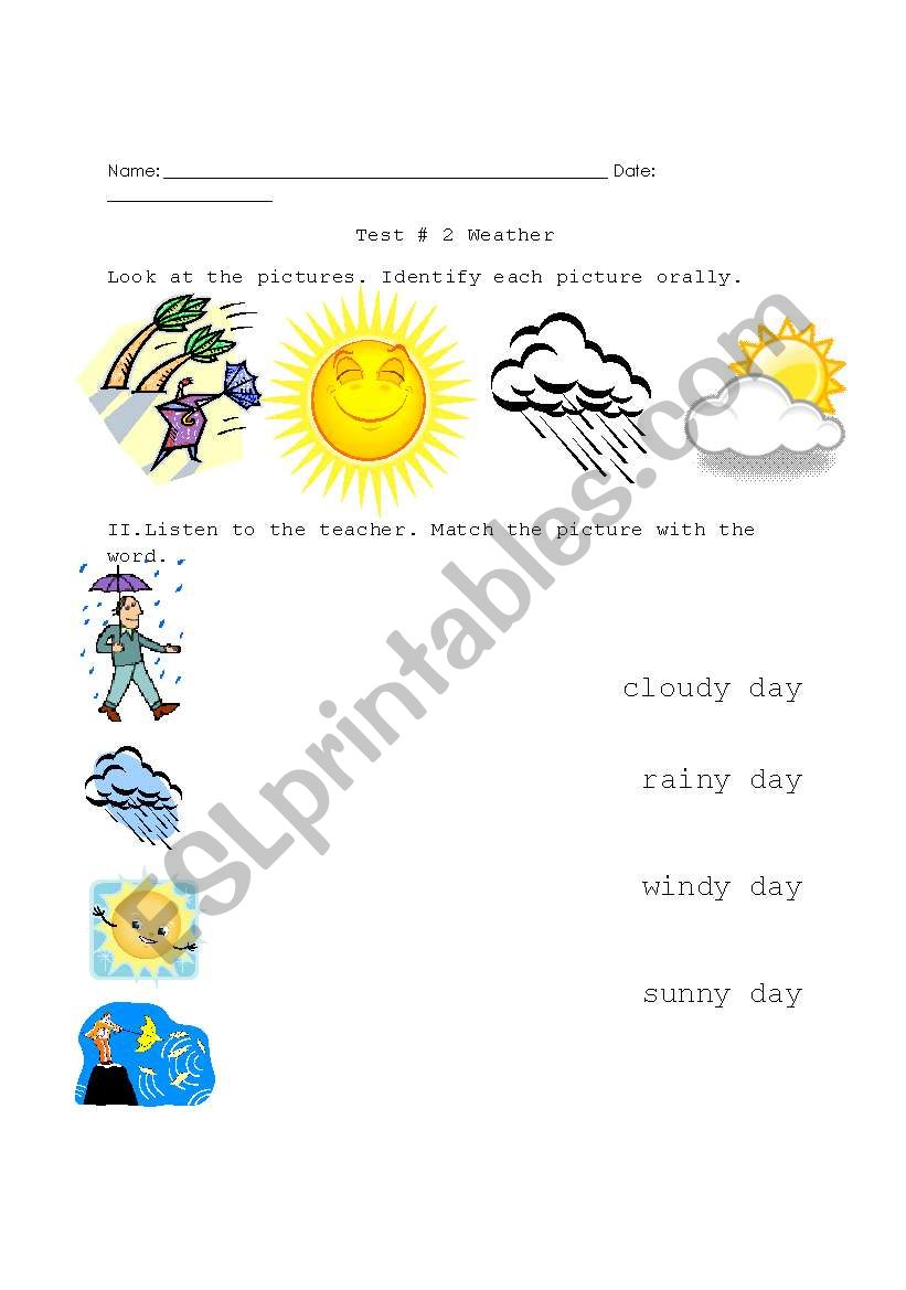 The weather worksheet