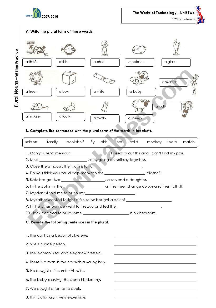 Plural Form worksheet