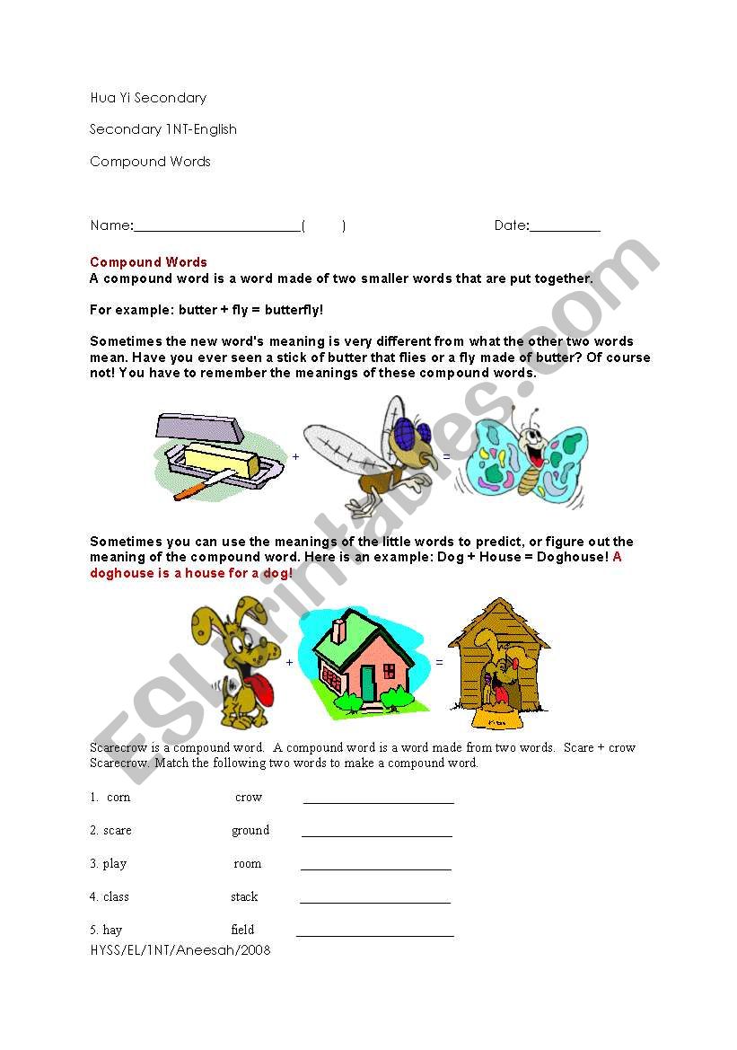 Compounds worksheet