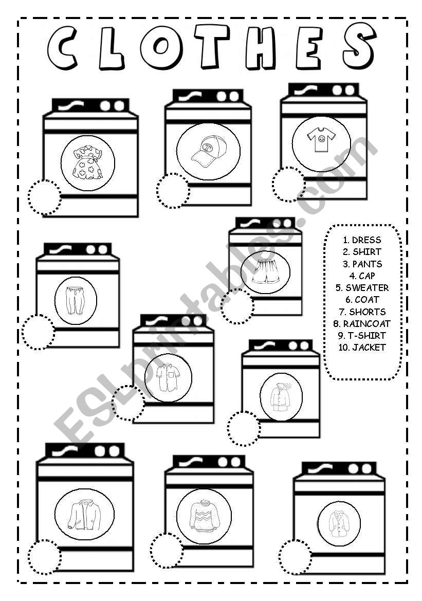 CLOTHES worksheet