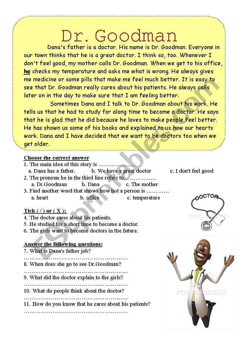 Dr. Goodman worksheet