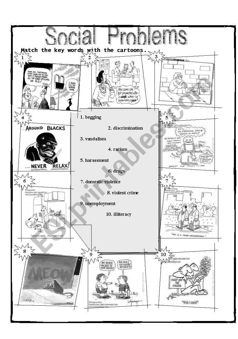 Social Issues Vocabulary + Answer Key