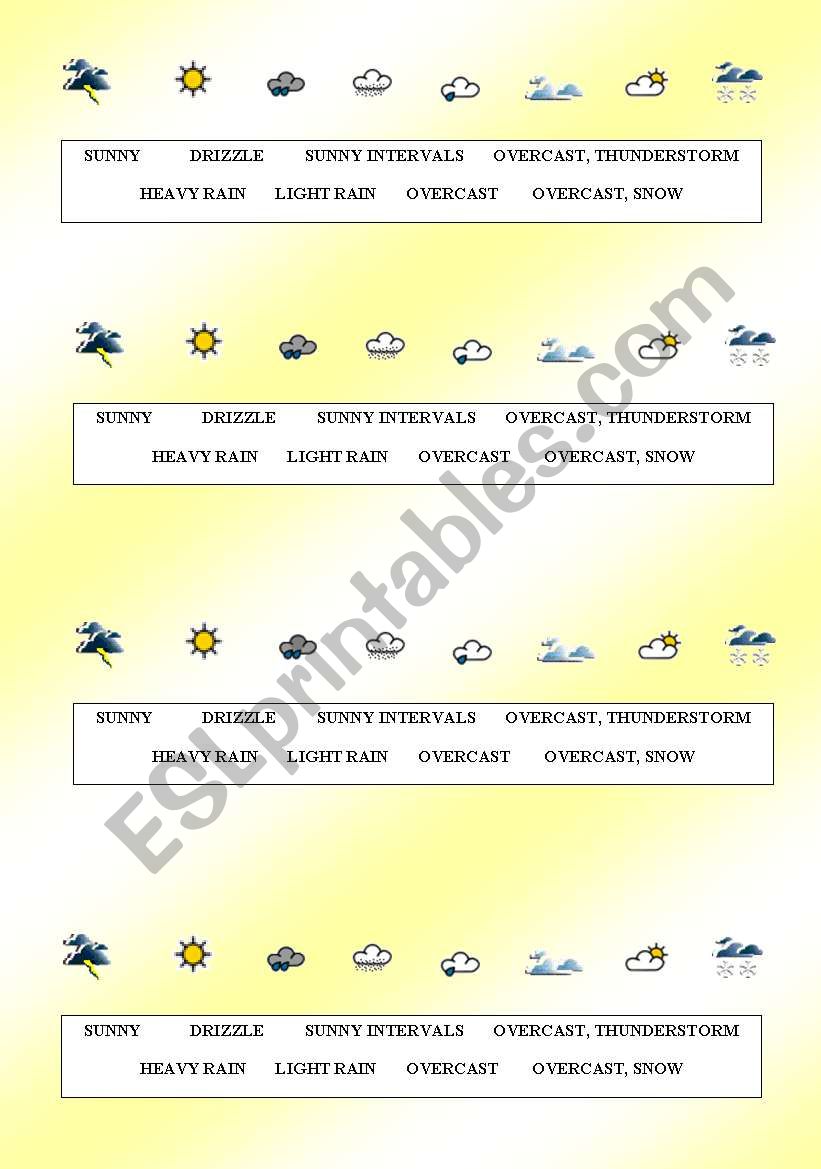 Weather - different activities (4 pages)
