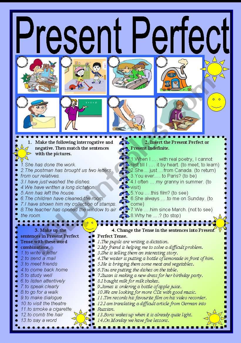 Present Perfect Tense worksheet