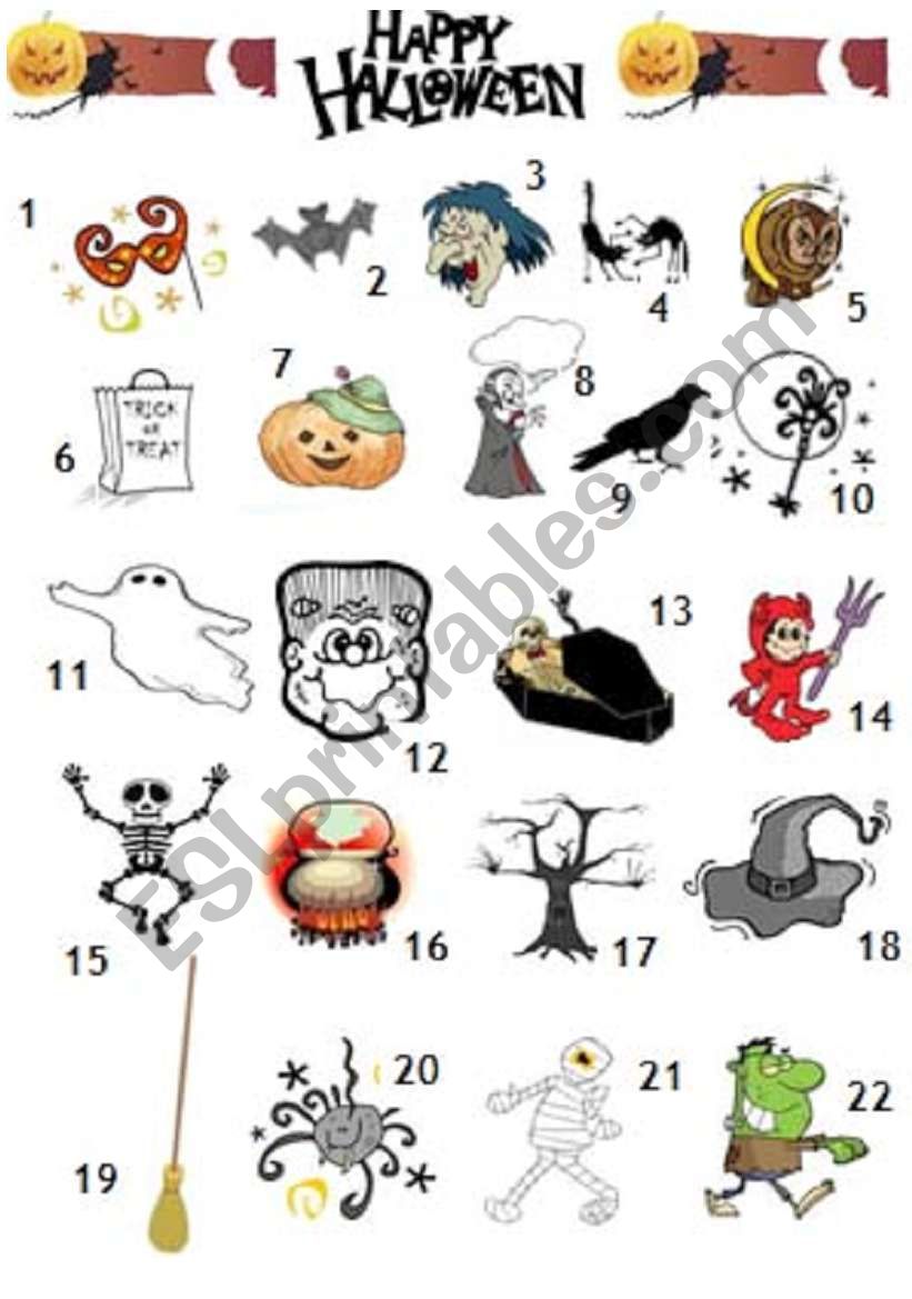 Halloween Games/ 2 pages worksheet