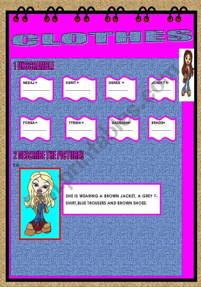 CLOTHES worksheet