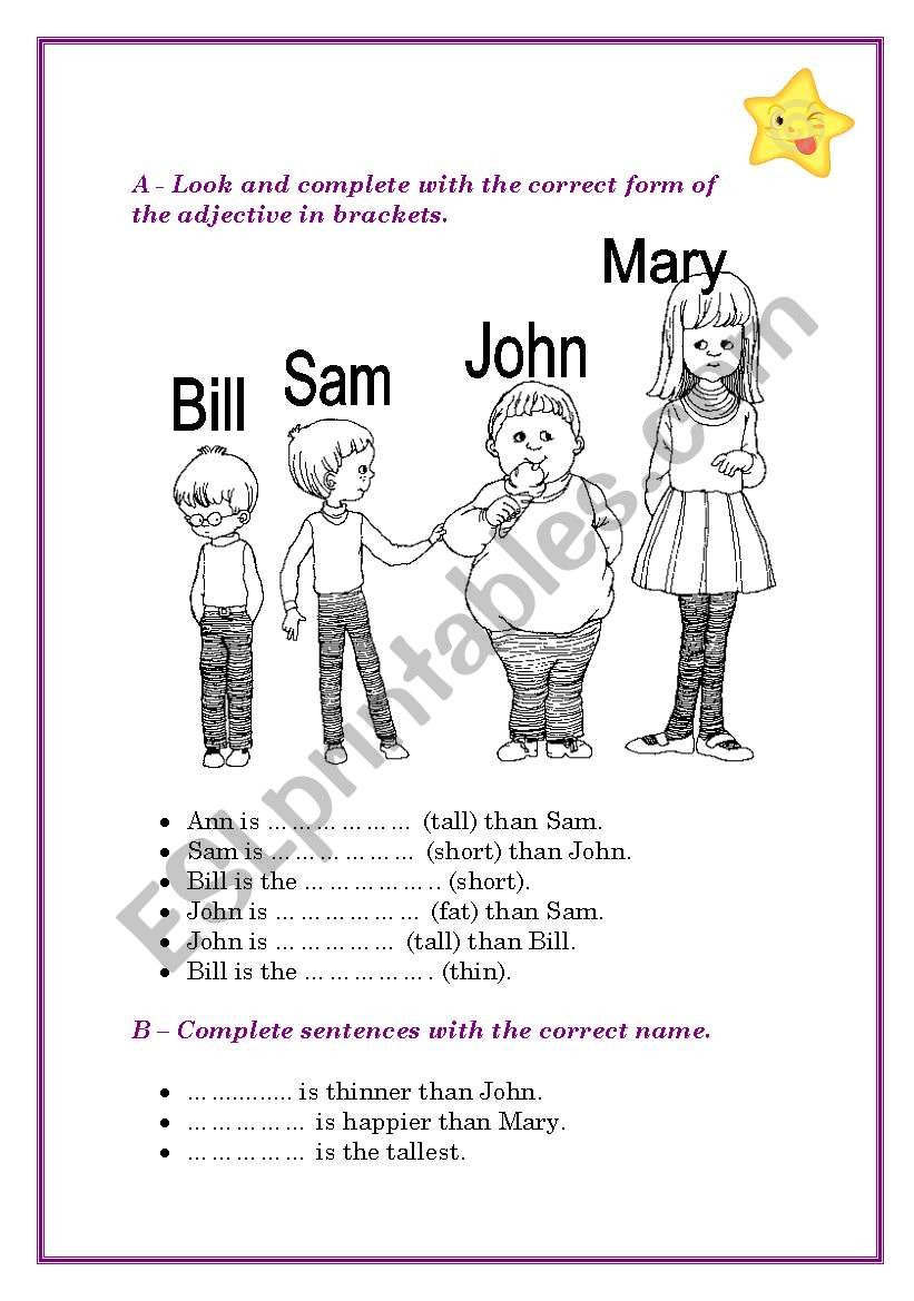 ADJECTIVES - COMPARATIVES & SUPERLATIVES