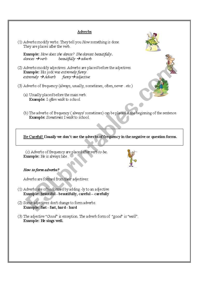 Adverbs  worksheet