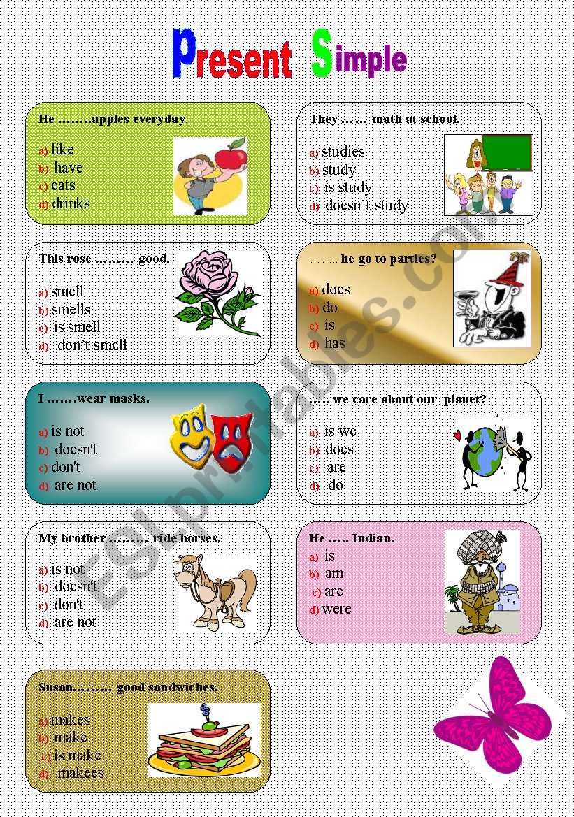 PRESENT SIMPLE worksheet