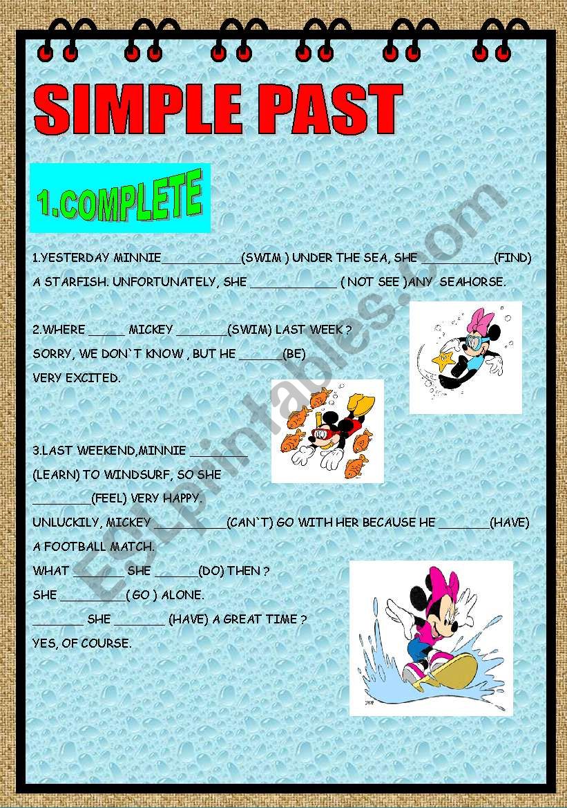 SIMPLE PAST worksheet