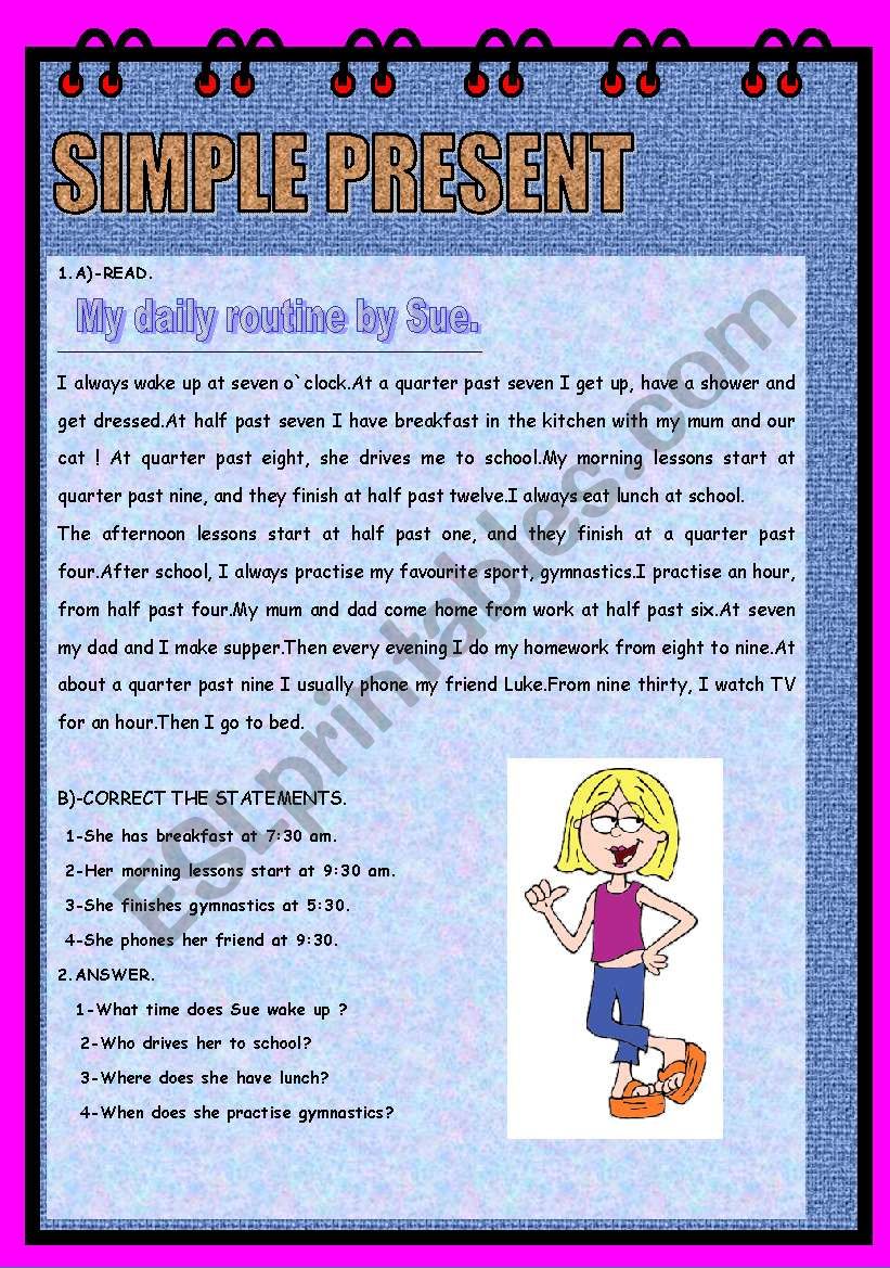 SIMPLE PRESENT worksheet