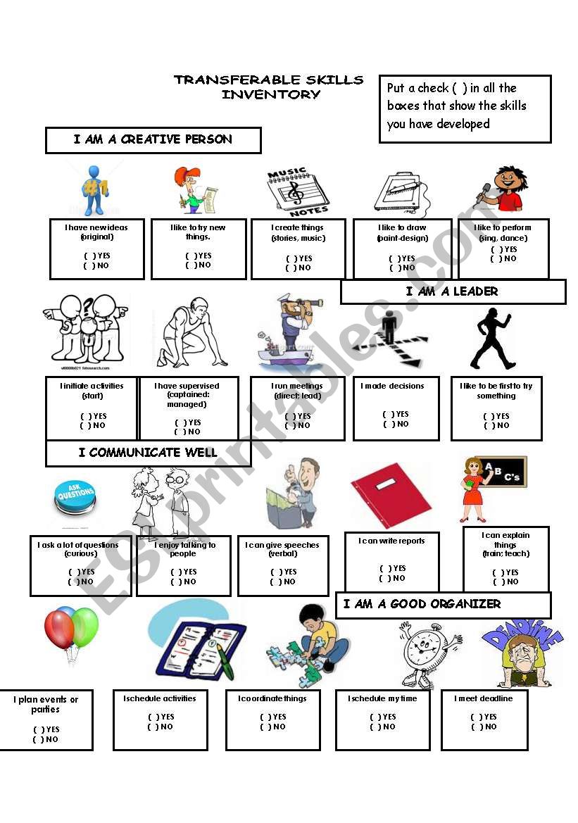 Transferable Skills (2) worksheet