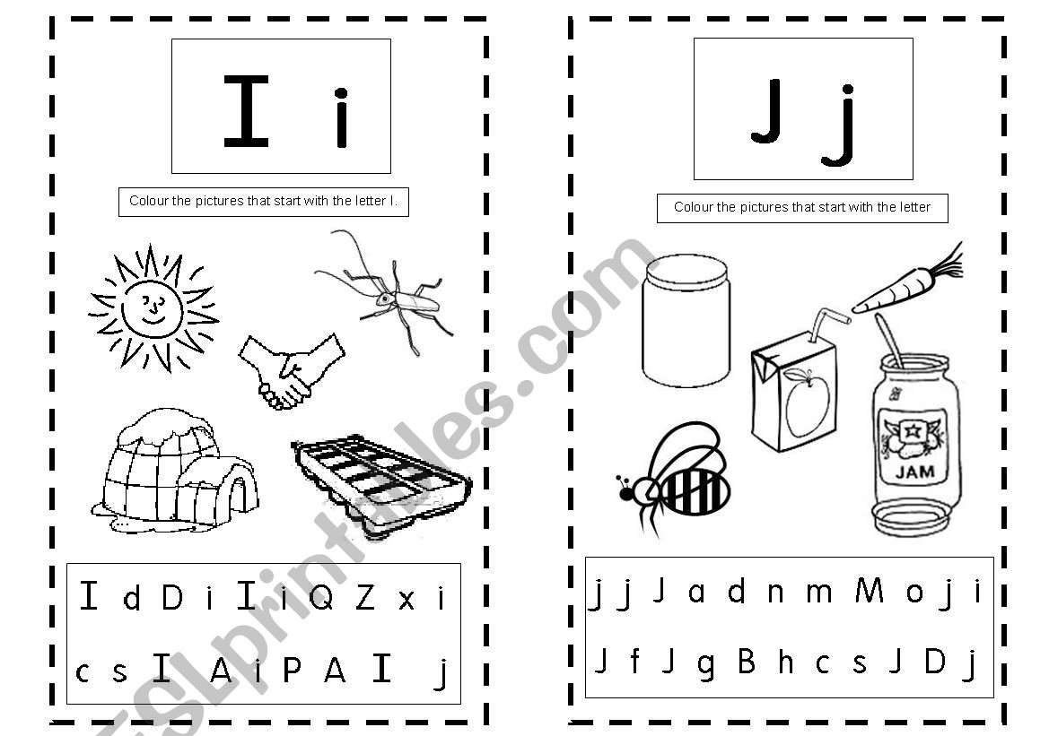 Alphabet read and recognise 2 B&W printer friendly