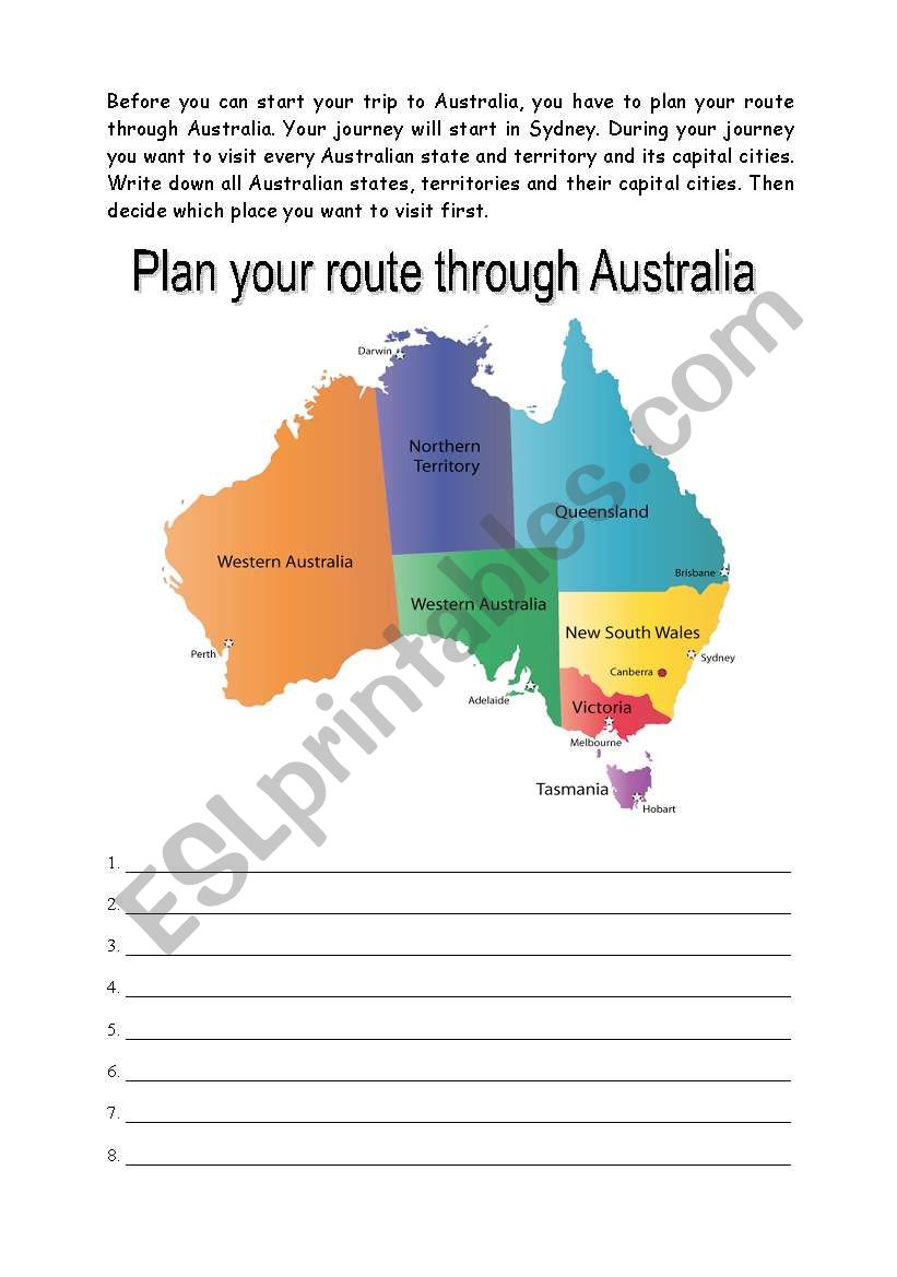 Lesson Plan Australia (2) - 3 pages