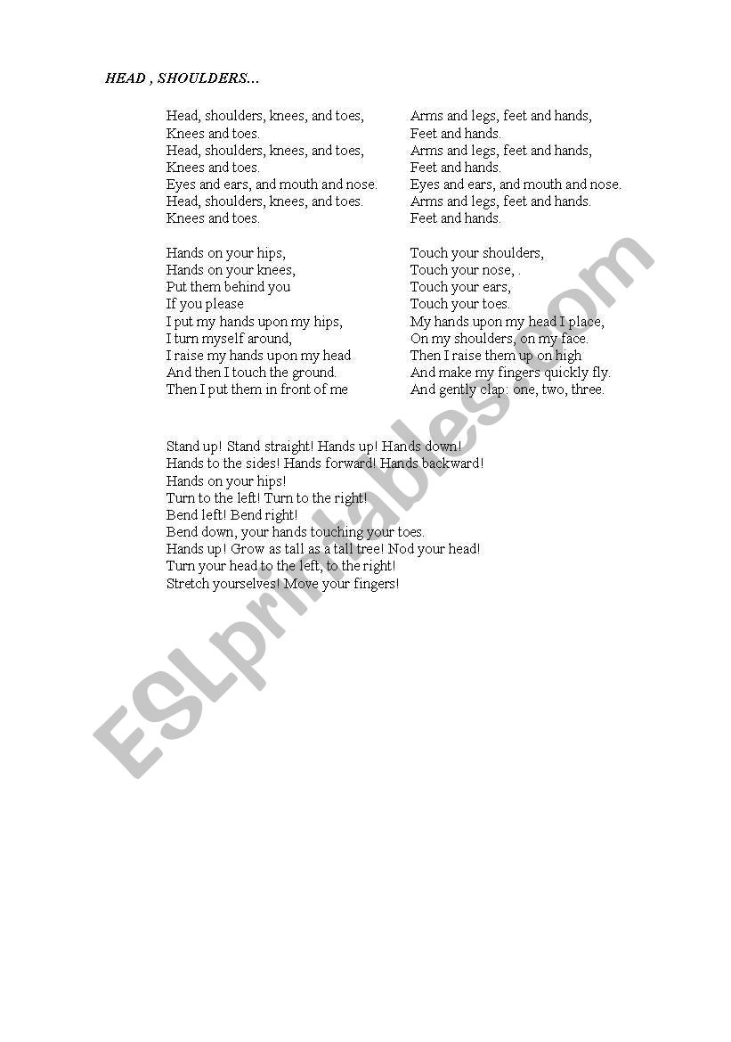 Warm-ups worksheet