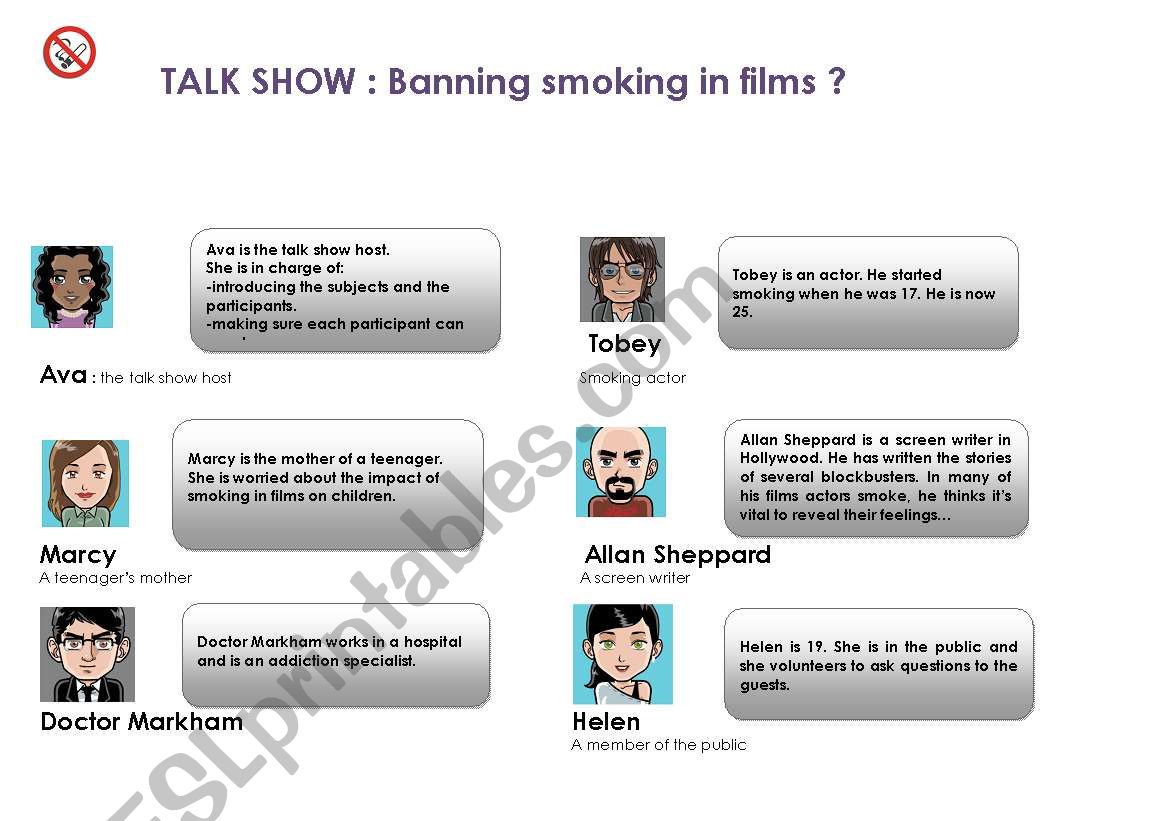 Debate/Talk Show: Banning smoking in films?