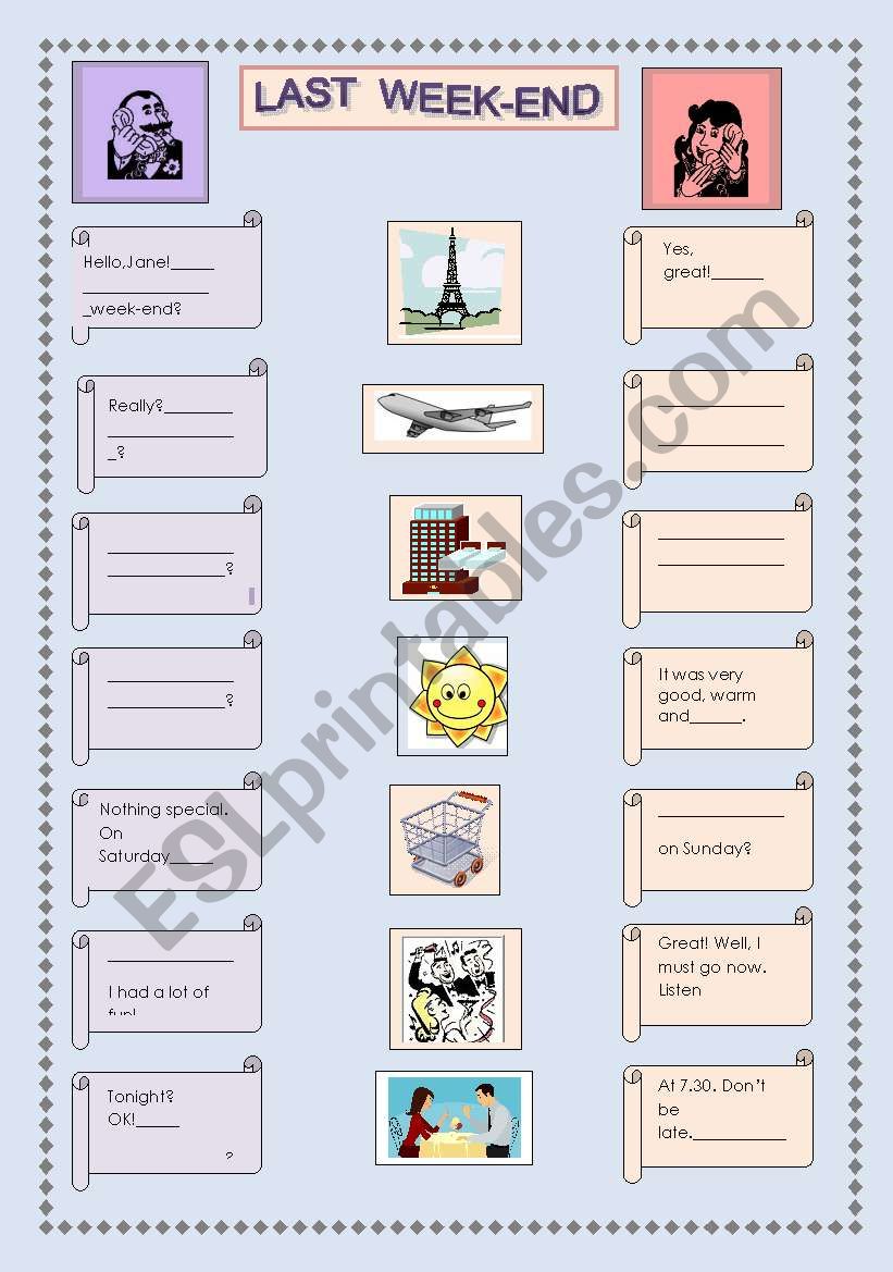 LAST WEEK-END worksheet