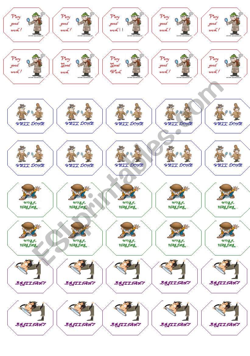 DetectivesÂ´ awards worksheet