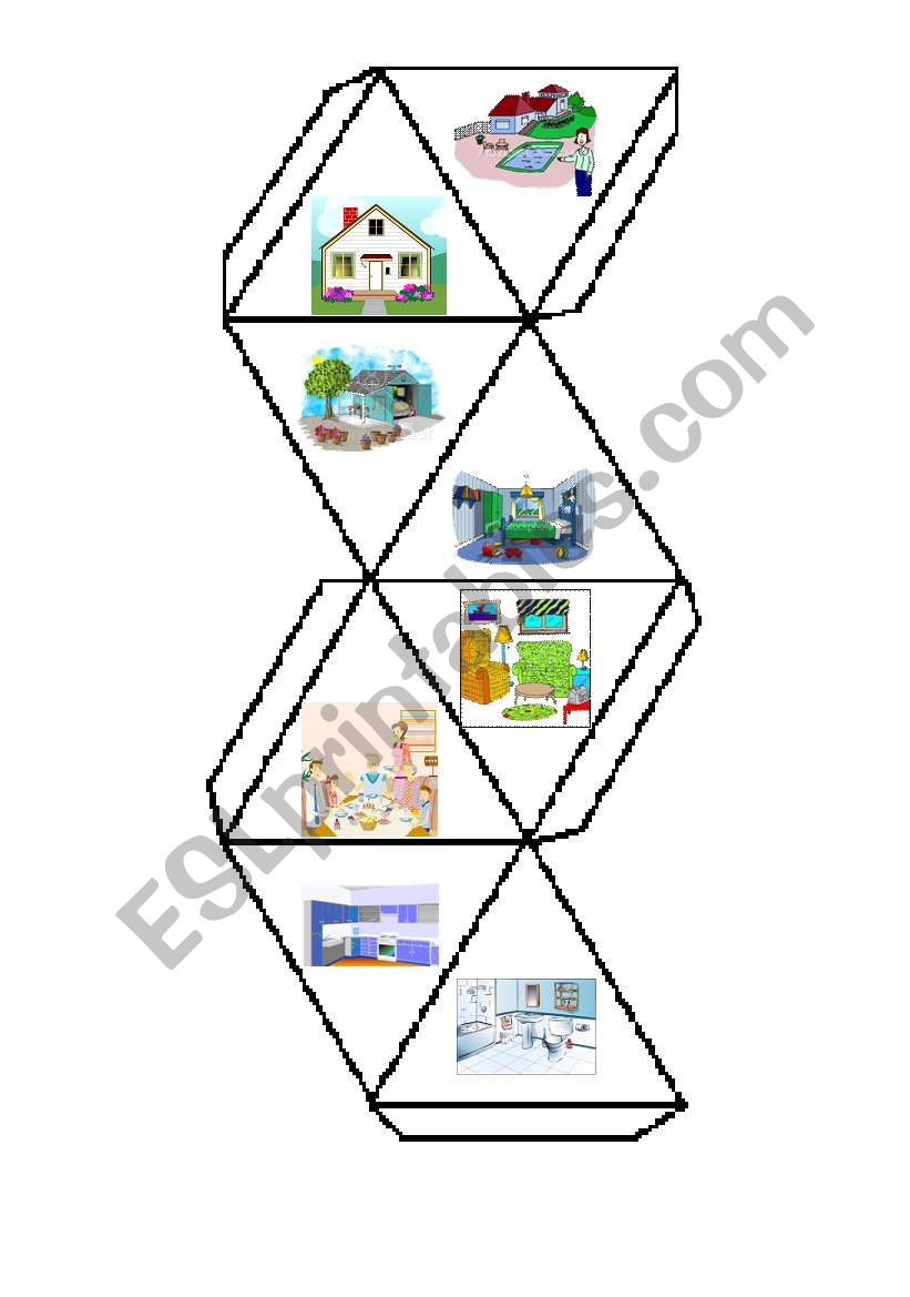  Parts of House 1/2 worksheet