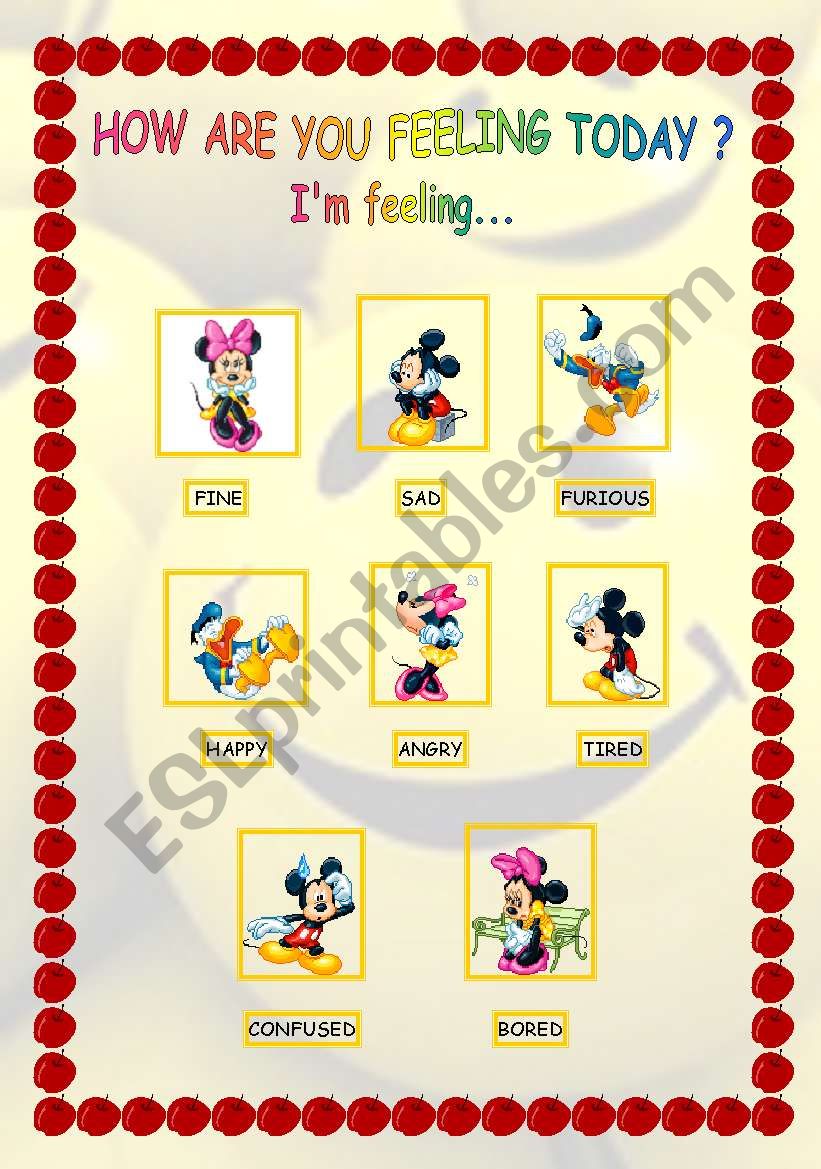 HOW ARE YOU FEELING TODAY ?  worksheet