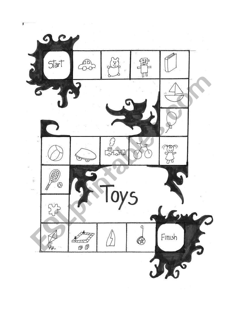 Board game toys worksheet