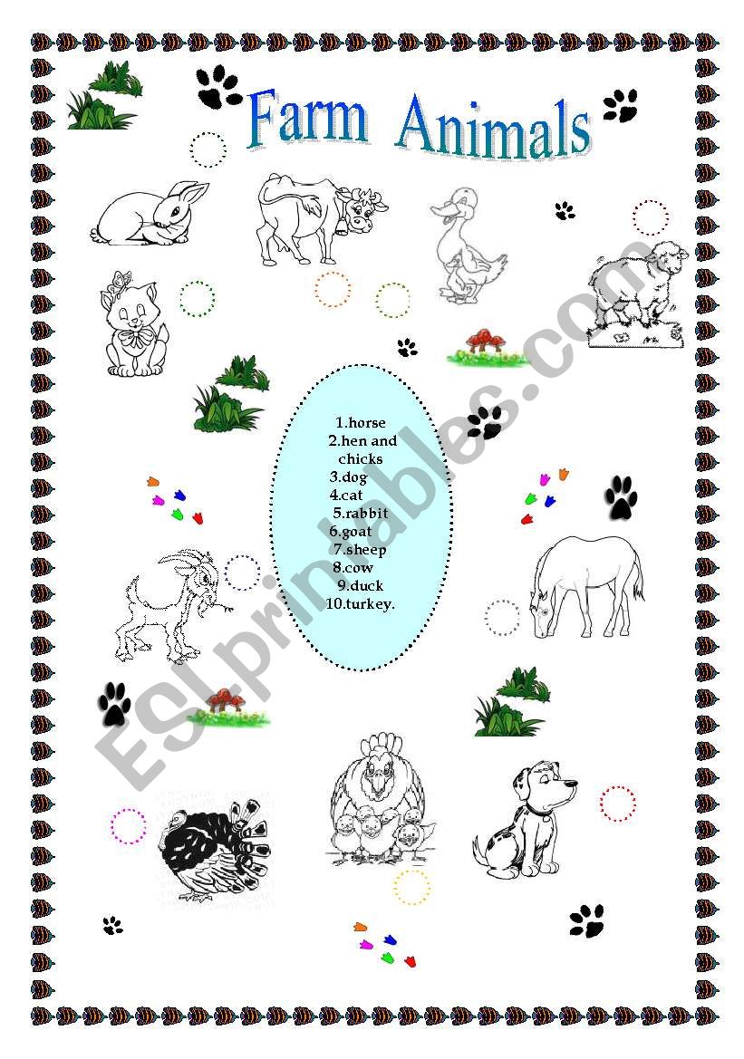 Farm animals1 worksheet