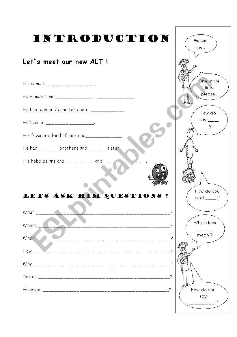 Intro sheet  worksheet