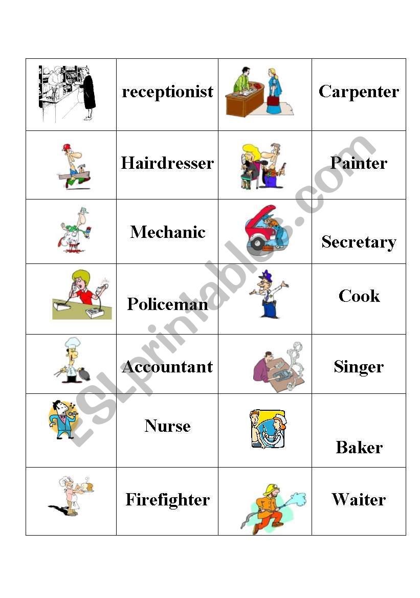JOBS DOMINO worksheet