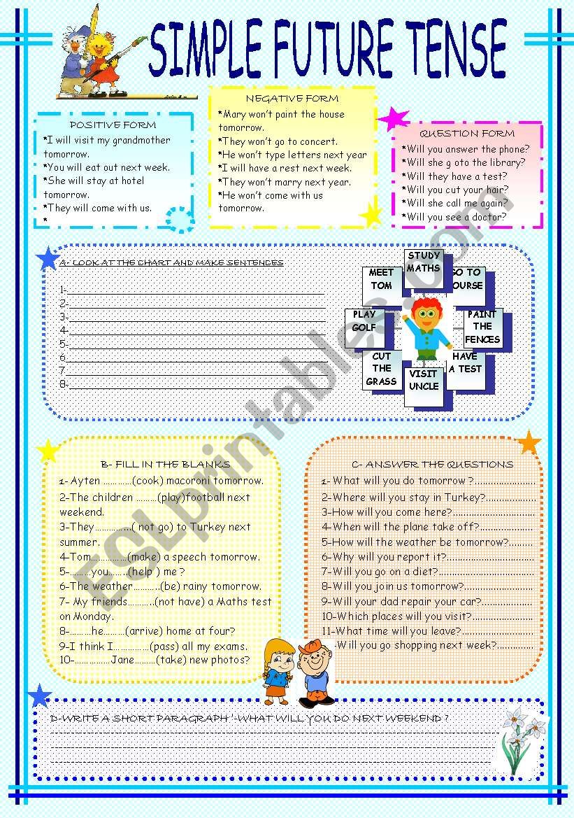 S.FUTURE TENSE worksheet