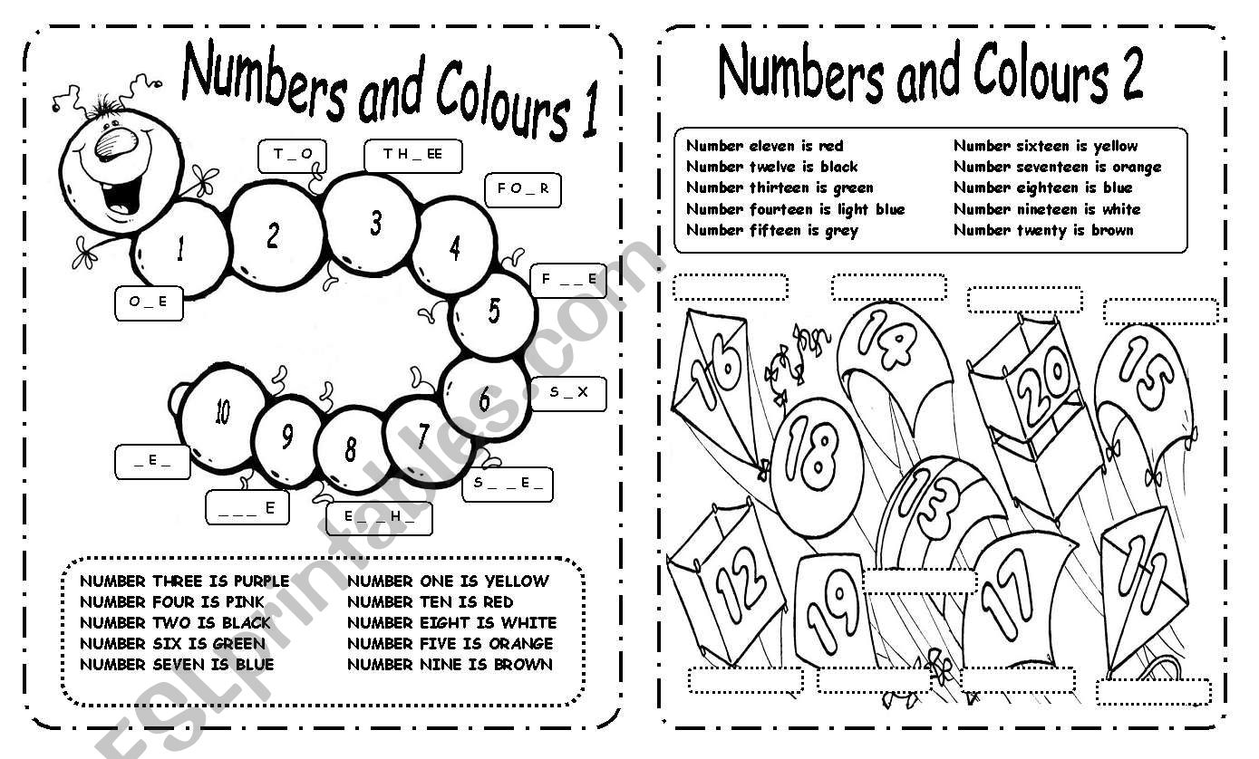 NUMBERS   +  COLOURS  ---  B&W