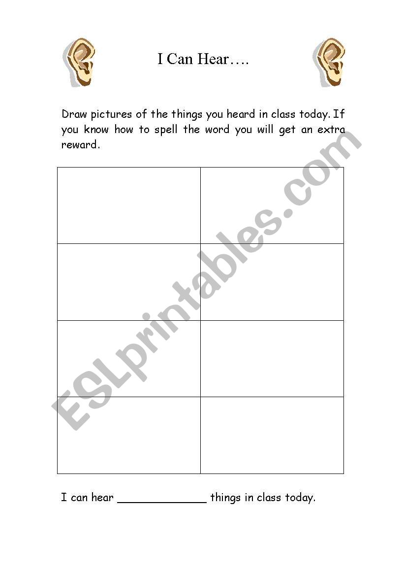 What Can You Hear? worksheet