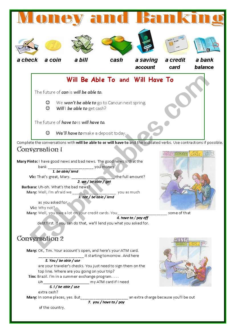 Money and Banking worksheet