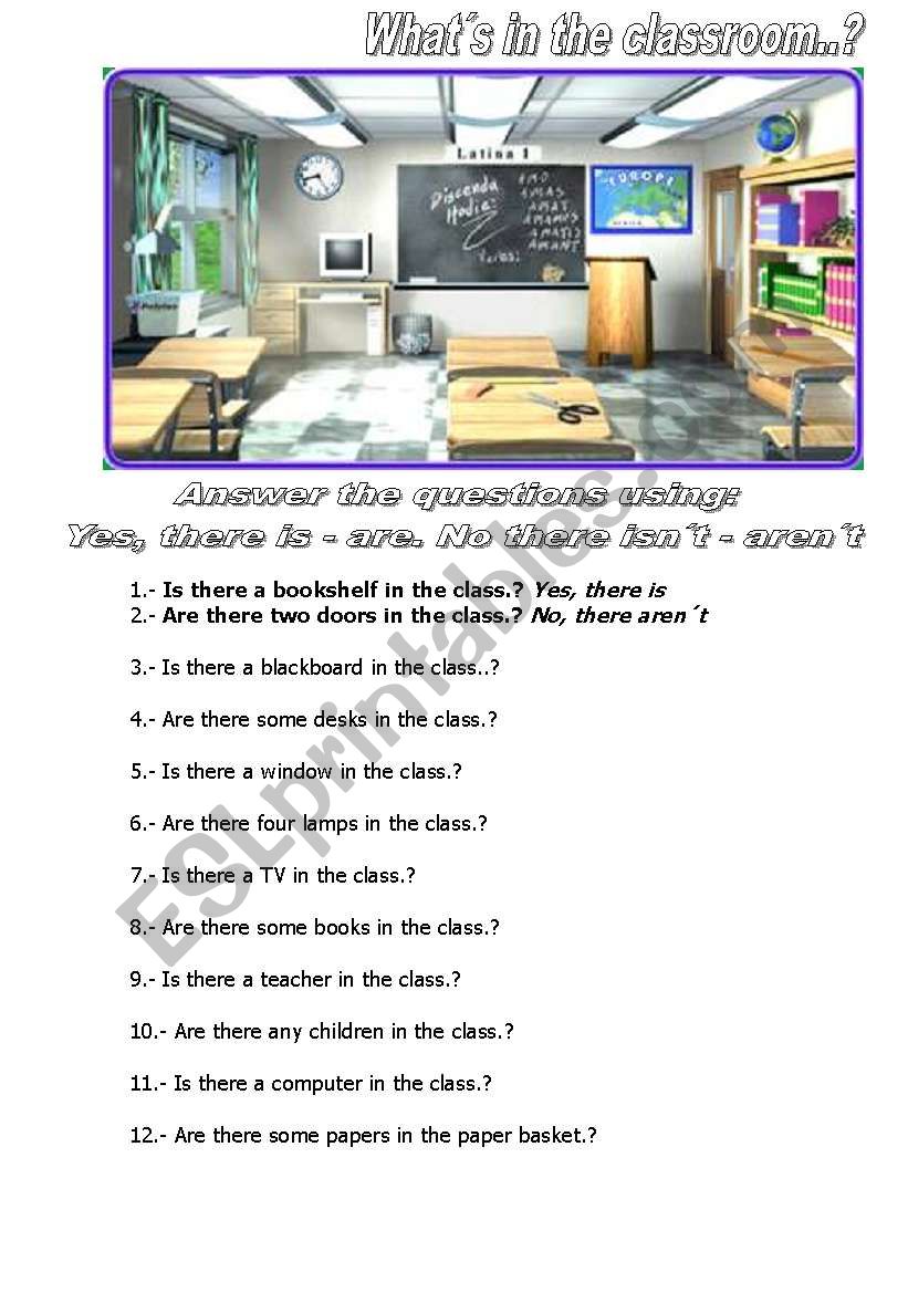 Is / Are there...? worksheet