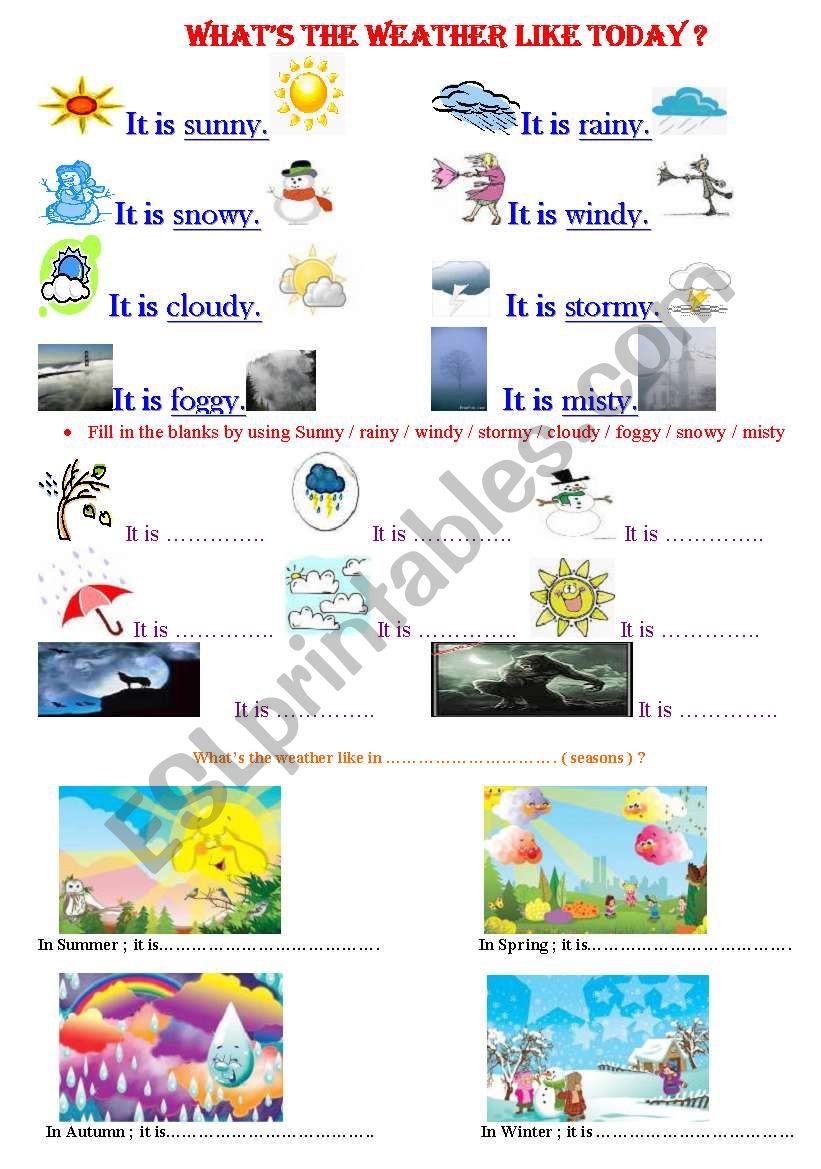 whats the weather like worksheet