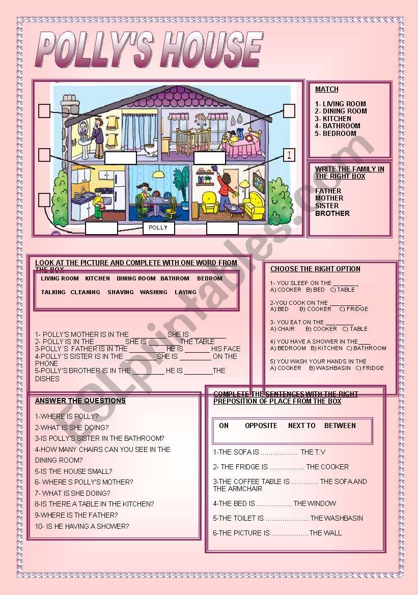 POLLYS HOUSE worksheet