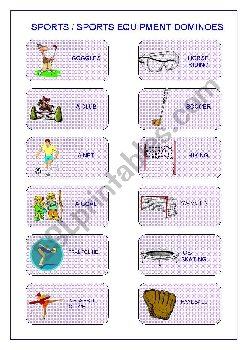 SPORTS/SPORTS EQUIPMENT DOMINOES