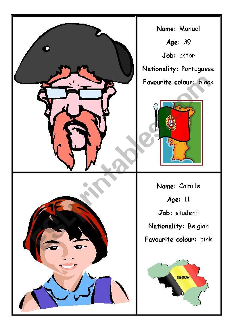 PERSONAL IDENTIFICATION worksheet