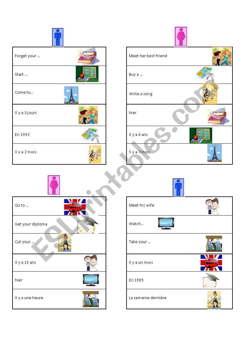 when did you last...? worksheet