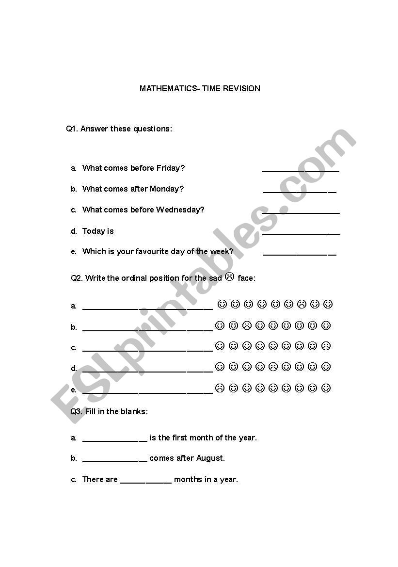 maths revision worksheet worksheet