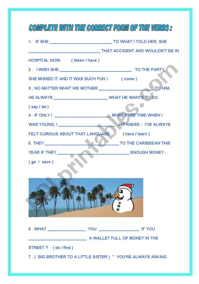 FCE grammar practice worksheet