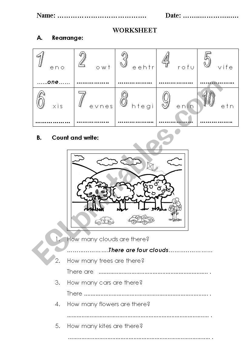 How many are there? worksheet