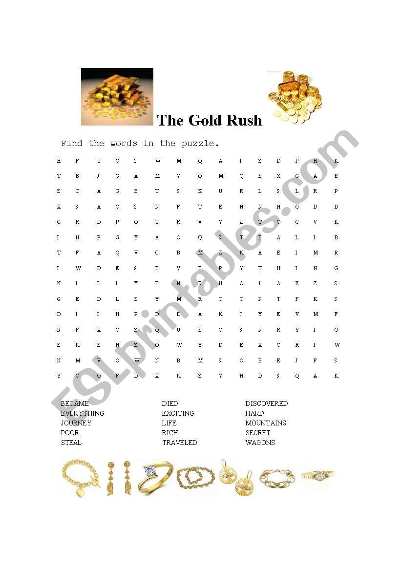 The Gold Rush  worksheet