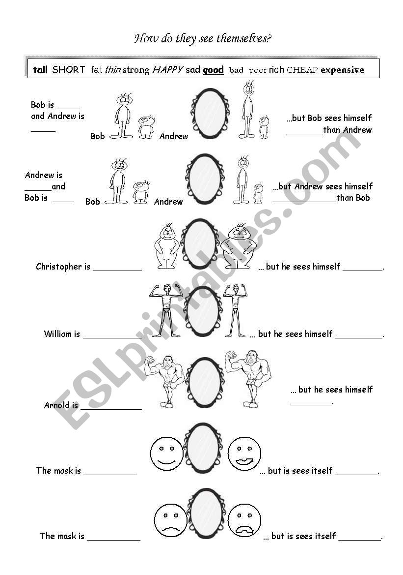 How do they see themselves: comparatives