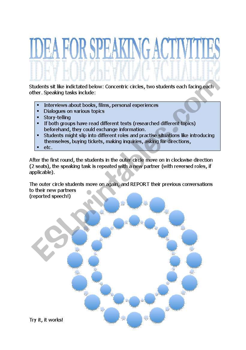 Concentric Circles worksheet