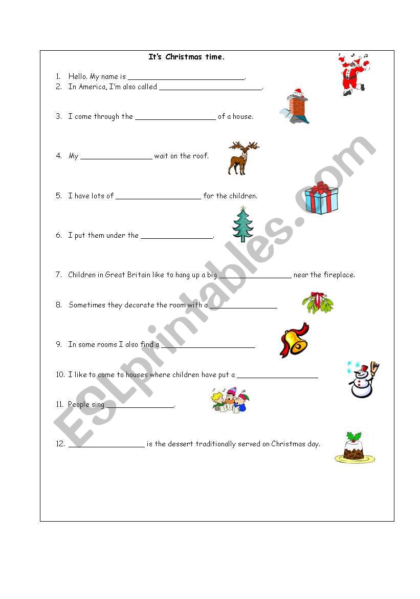 Christmas  worksheet