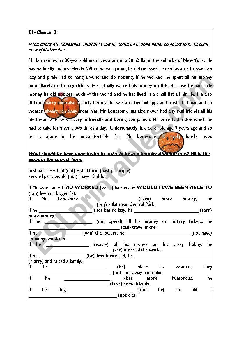 Conditional 3 worksheet